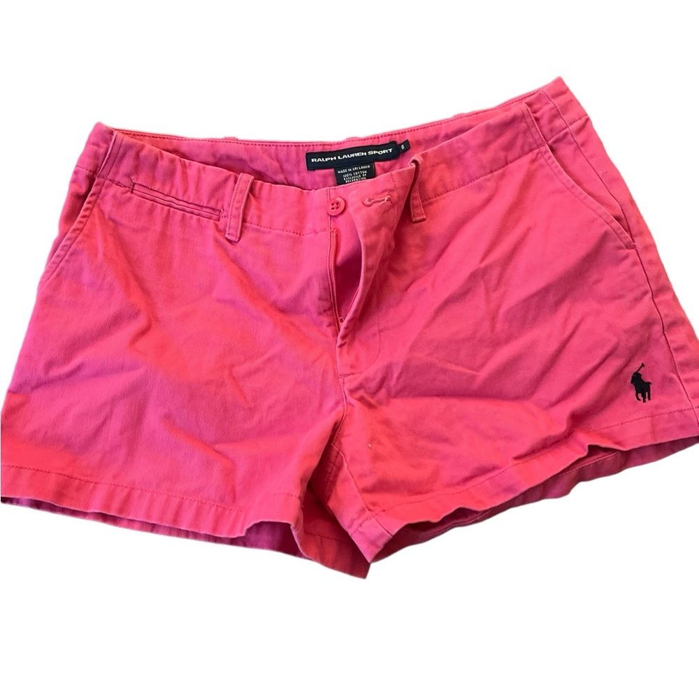 Ralph Lauren Sport Hot Pink Women Pony Mini Summer Shorts Size 6